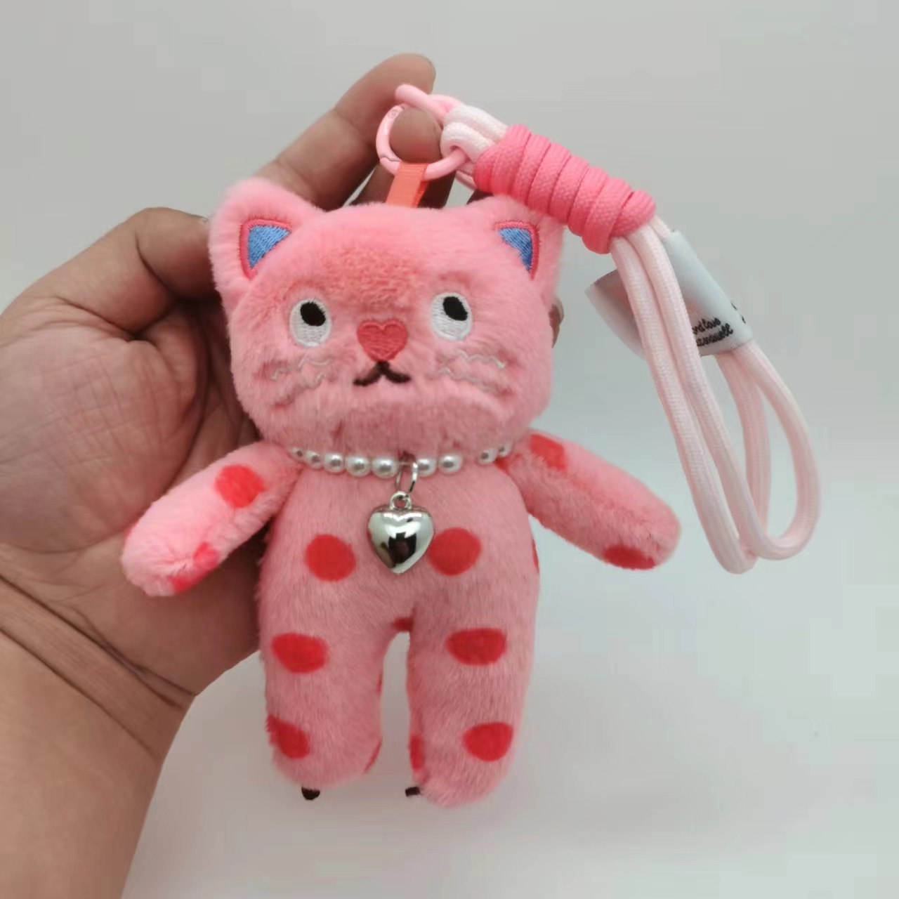 15cm Kawaii Pink Cat Plush Key - огляд і ціна Car Accessories Girly