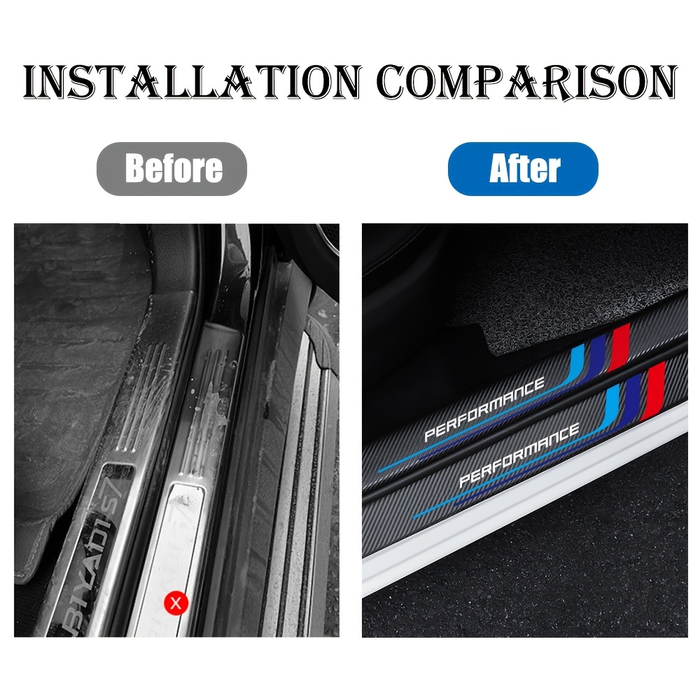 4pcs Carbon Fiber Sill Plate S - огляд і ціна Car Accessories Ebay