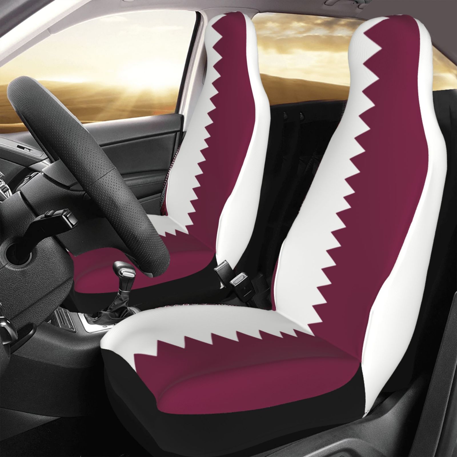 Qatar Flag Printed Patriotic-t - огляд і ціна Qatar Car Accessories