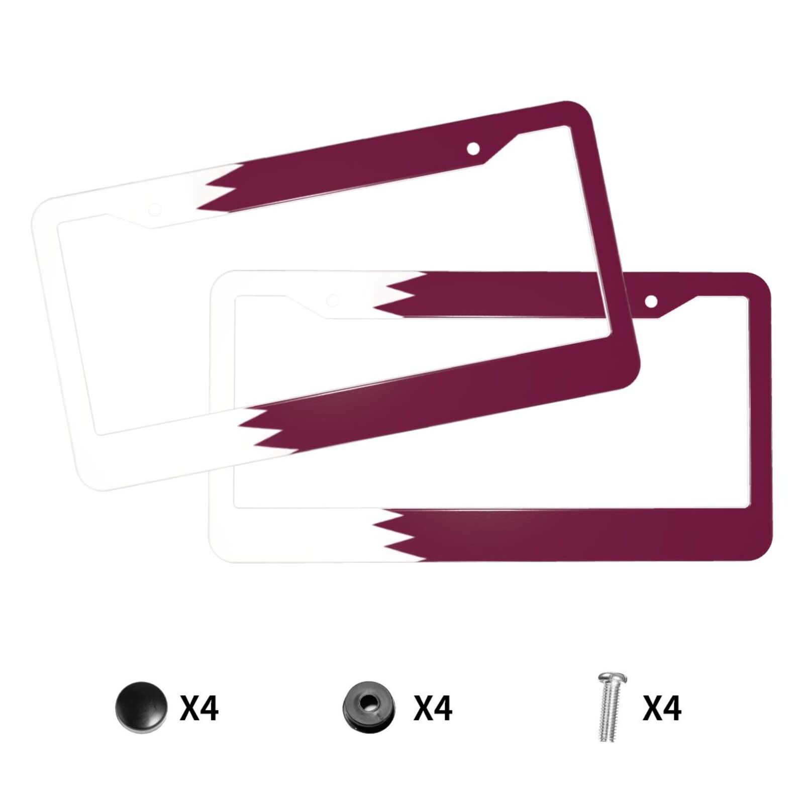 Flag of Qatar Pattern License  - огляд і ціна Qatar Car Accessories