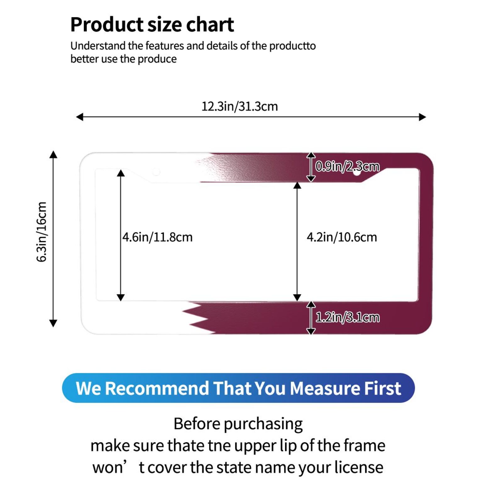 Flag of Qatar Pattern License  - огляд і ціна Qatar Car Accessories