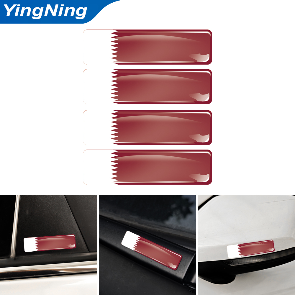 4PCS Qatar Flag Sticker Vinyl  - огляд і ціна Qatar Car Accessories