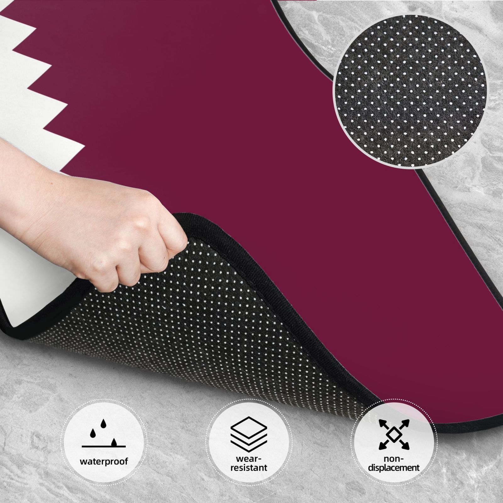 Flag of Qatar Pattern Car Floo - огляд і ціна Qatar Car Accessories